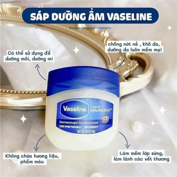 SÁP DƯỠNG MÔI VASELINE MỸ 50G
