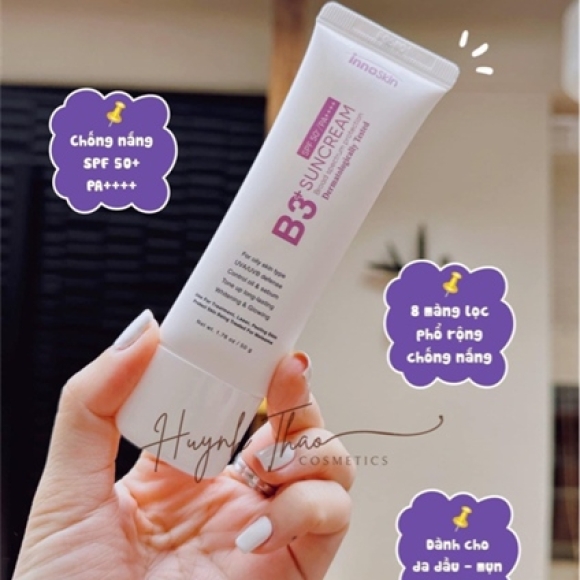 KEM CHỐNG NẮNG INNOSKIN B3 TÍM 50G