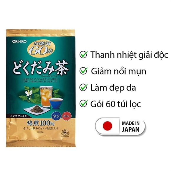 TRÀ DIẾP CÁ ORIHIRO NHẬT (60gói)