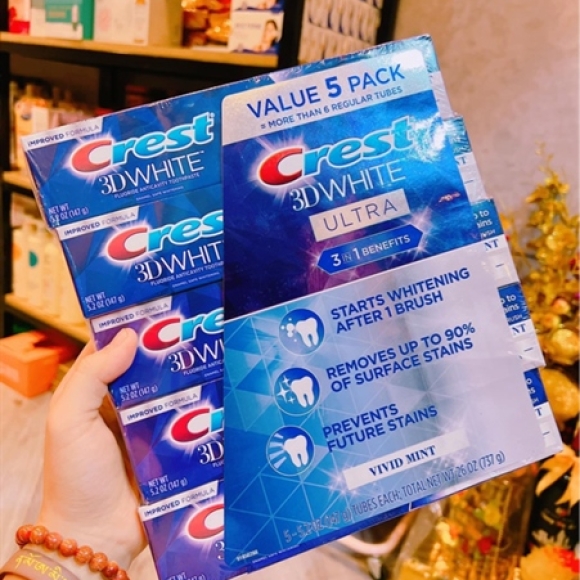 Kem Đánh Răng CREST 3D WHITE mẫu mới