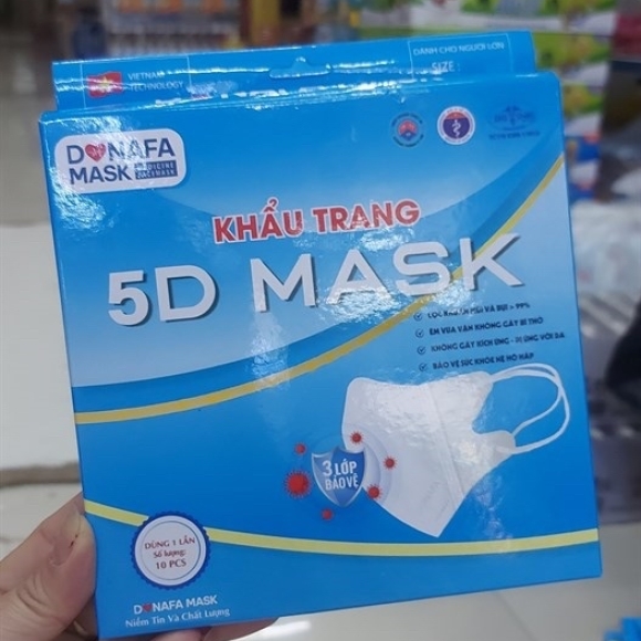 KHẨU TRANG 5D MASK 3 LỚP