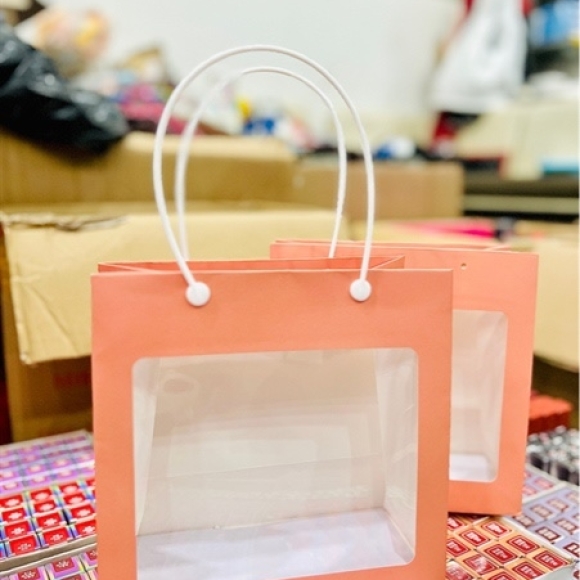 Túi quà hồng pastel 20X20CM