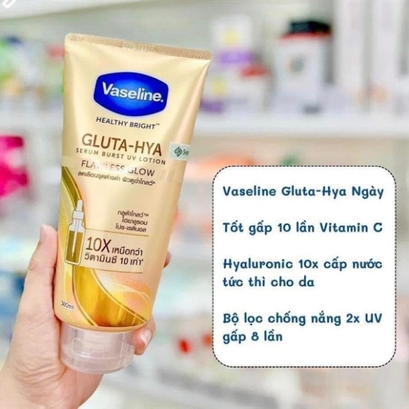 DƯỠNG THỂ VASELINE 10X VÀNG 300Ml