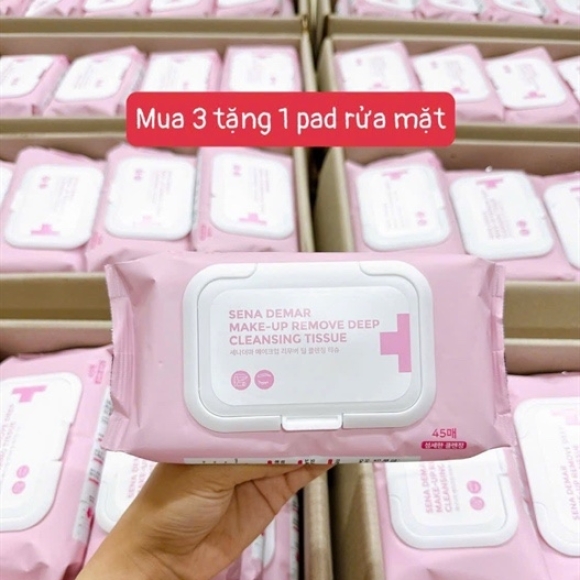 KHĂN ƯỚT TẨY TRANG SENA 45 MIẾNG
