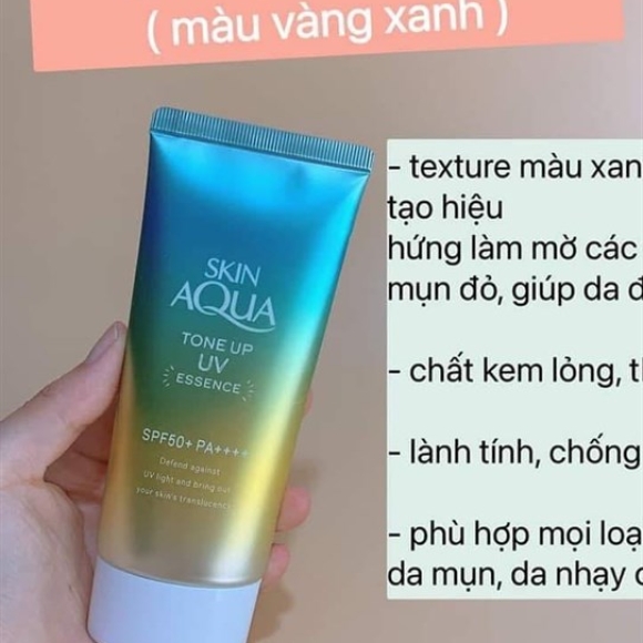 CHỐNG NẮNG SKIN AQUA #XanhMint #80g