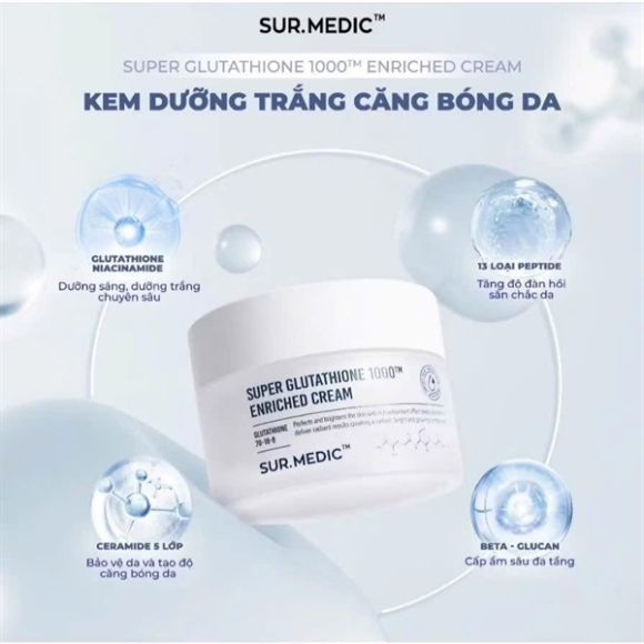 KEM TRẮNG DA MẶT SUR.MEDIC 50ML