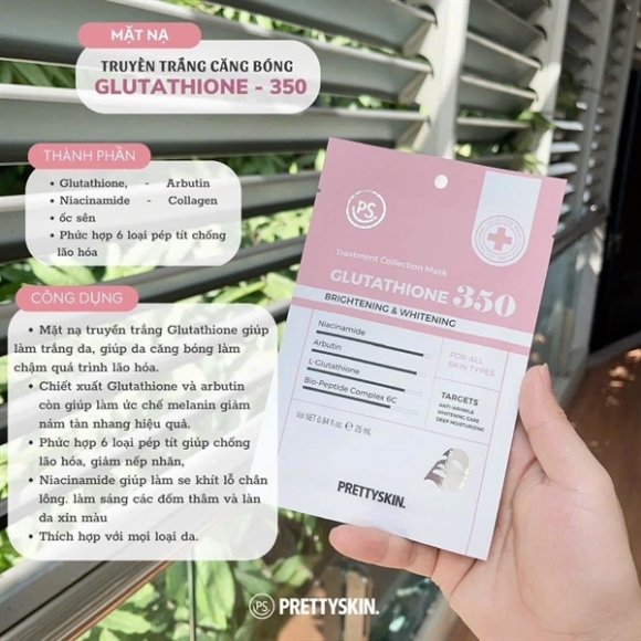 MẶT NẠ PRETTYSKIN GLUTATHIONE