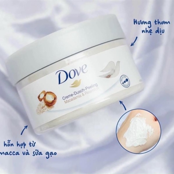 TẨY DA CHẾT DOVE MACCA ĐỨC 225ML