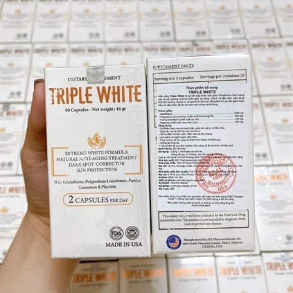 VIÊN UỐNG TRẮNG DA CHỐNG NẮNG TRIPLE WHITE #50V