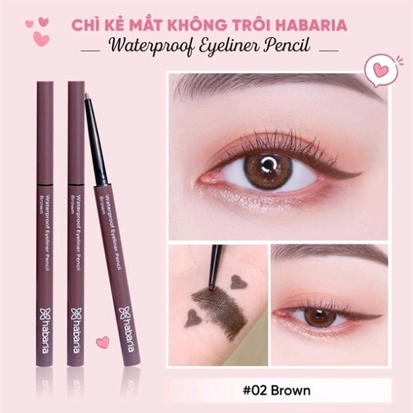 Chì kẻ mắt habaria 02 nâu