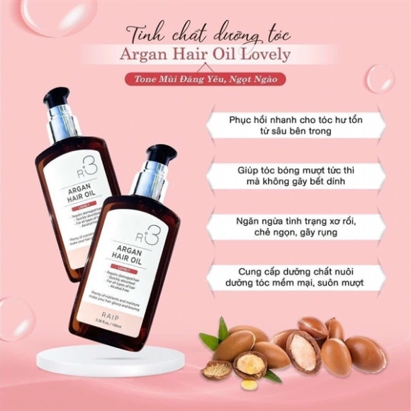 TINH DẦU ARGAN DƯỠNG TÓC R3 #HỒNG