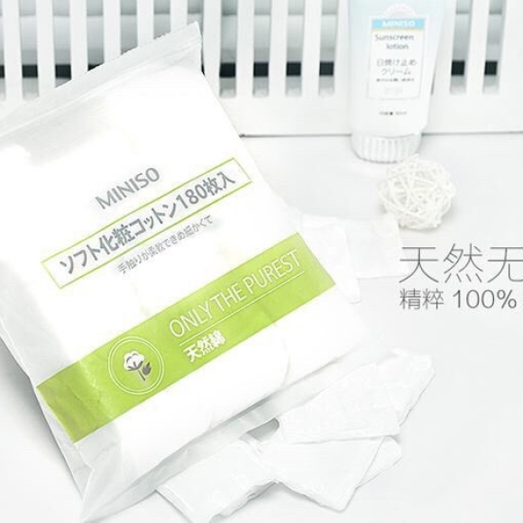 BÔNG TẨY TRANG MINISO 180 MIẾNG