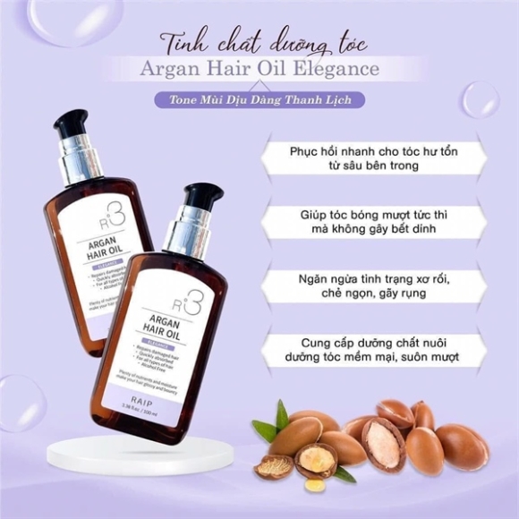 TINH DẦU DƯỠNG TÓC ARGAN R3 #TÍM