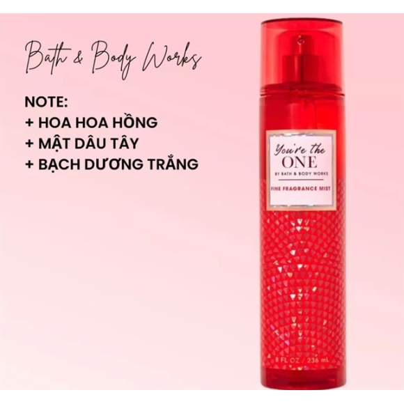 XỊT THƠM BAT&BODYWORK YOU’RE THE ONE 236ML