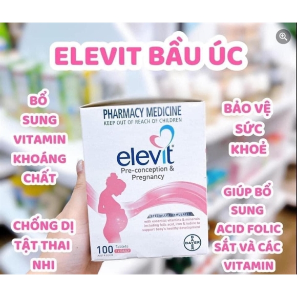 Vitamin bà bầu Elevit 100 viên