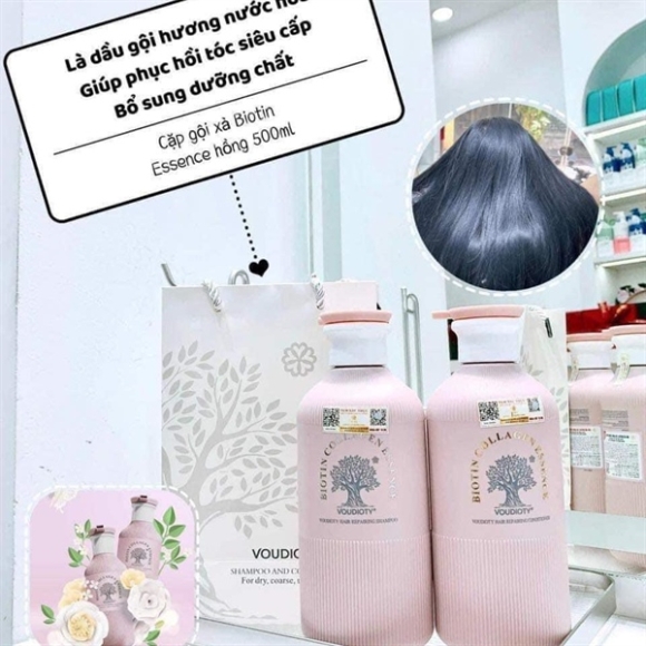 BỘ GỘI XẢ BIOTIN HỒNG 500ML