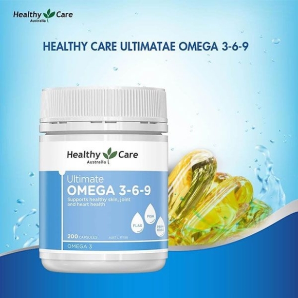 VIÊN UỐNG DẦU CÁ OMEGA 3-6-9 HEATHY CARE ÚC 200VIÊN