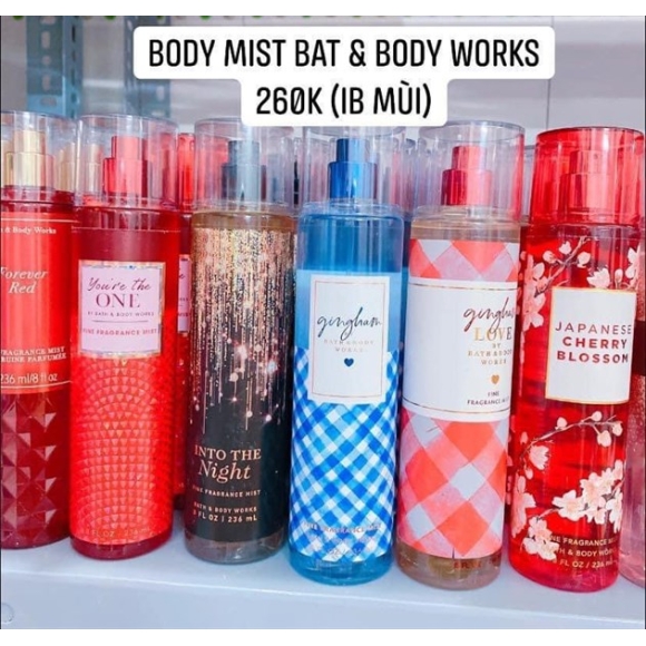 Xịt Body Mist Bat & Body Works