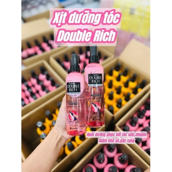 XỊT DƯỠNG TÓC DOUBLE RICH HỒNG 120ML