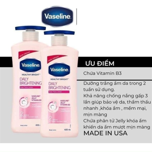 DƯỠNG THỂ VASELINE 725ML MỸ (mẫu mới)