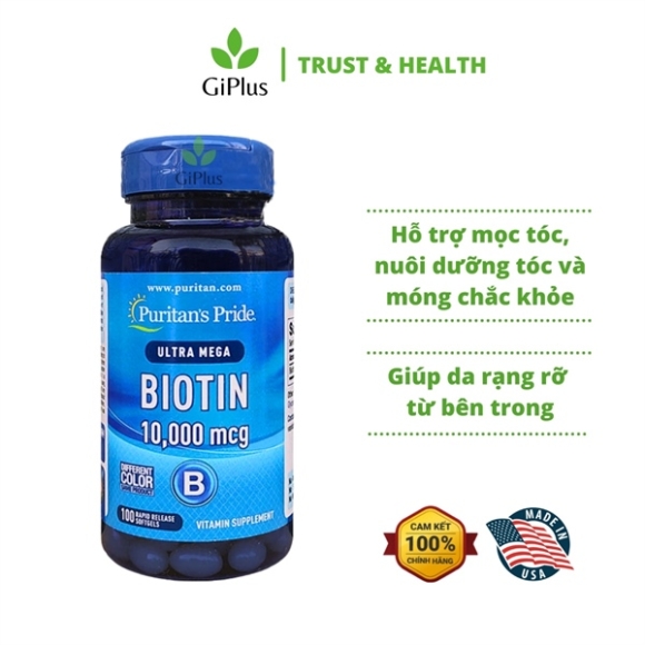 VIÊN UỐNG CHỐNG RỤNG TÓC BIOTIN 100V CỦA MỸ