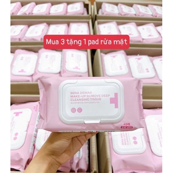 KHĂN ƯỚT TẨY TRANG SENA 45 MIẾNG