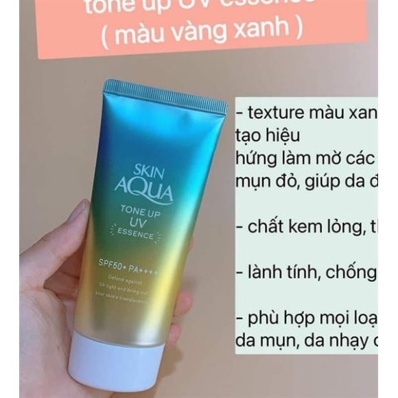 CHỐNG NẮNG SKIN AQUA #XanhMint #80g