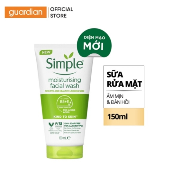 SỮA RỬA MẶT SIMPLE DA KHÔ 150ML