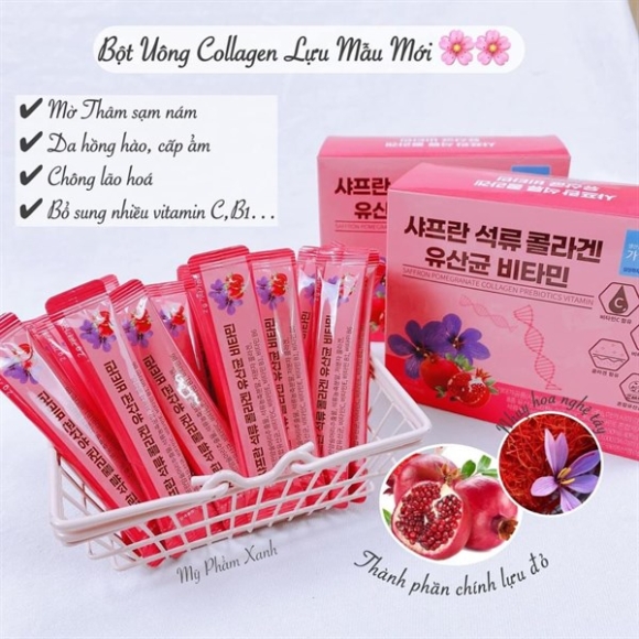 BỘT UỐNG COLLAGEN LỰU SAFFRON #30gói