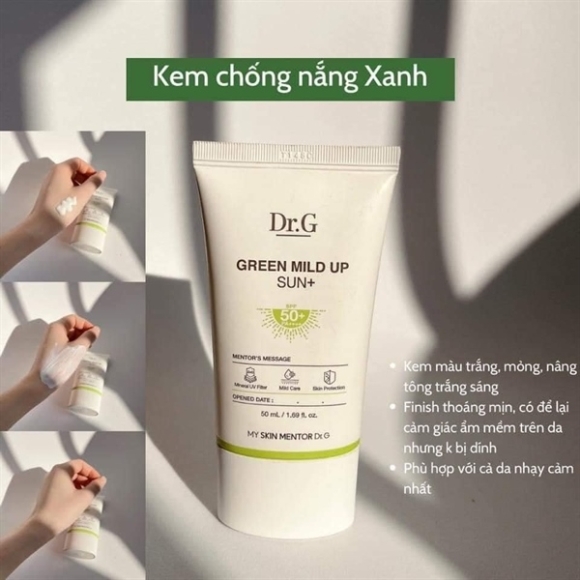 KEM CHỐNG NẮNG DR.G XANH LÁ DA THƯỜNG 50ML