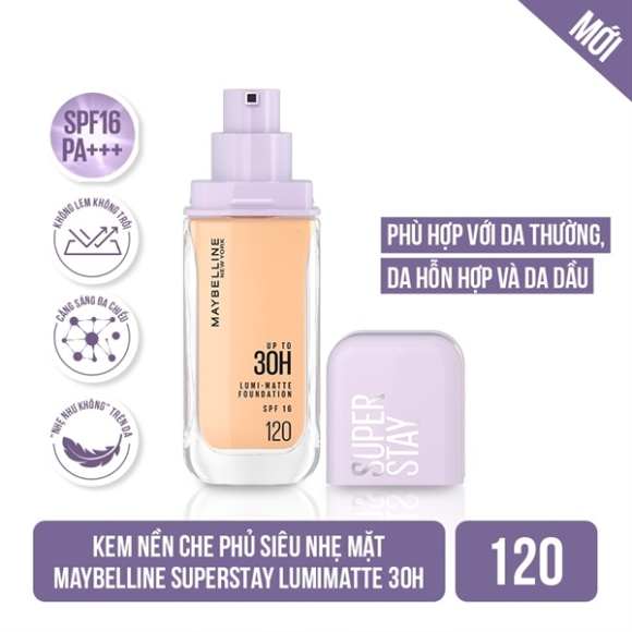 KEM NỀN MAYBELINE SUPER STAY TONE 120 30ML