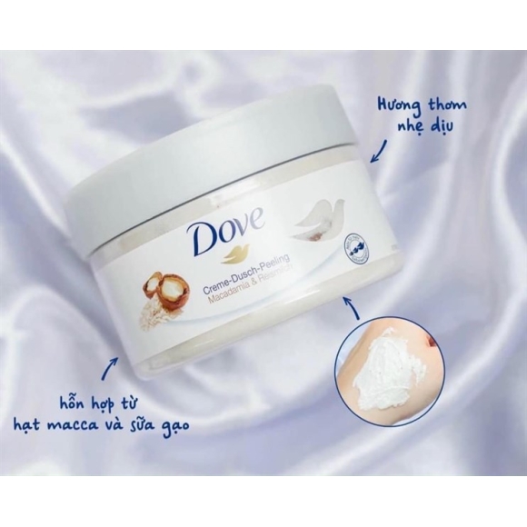 TẨY DA CHẾT DOVE MACCA ĐỨC 225ML