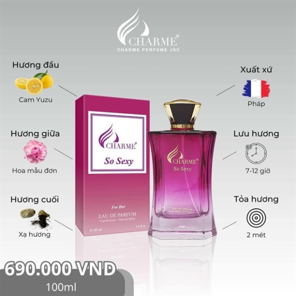 Nước hoa Charme So Sexy 100ml