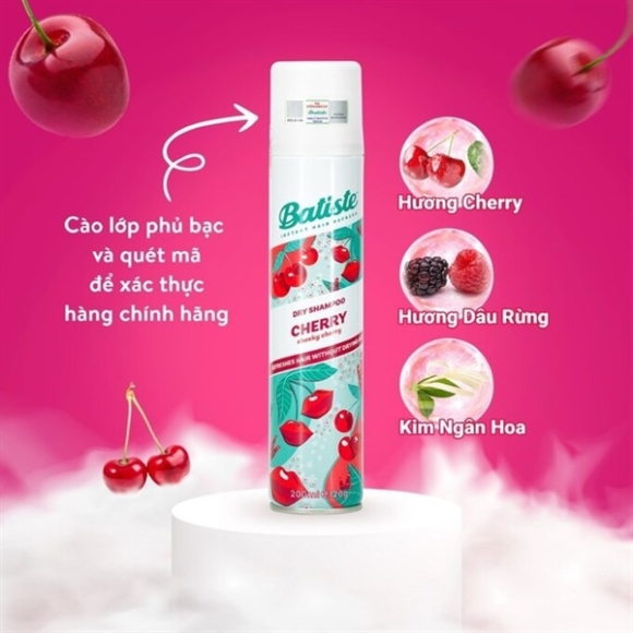 DẦU GỘI KHÔ BATISTE CHERRY 200ML