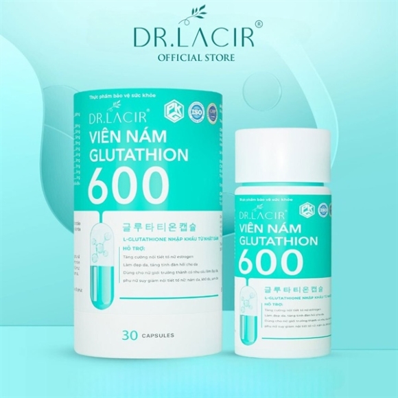 VIÊN UỐNG GLUTATHIONE 600 DR.LACIR #30V MẪU MỚI NGUYÊN TEM