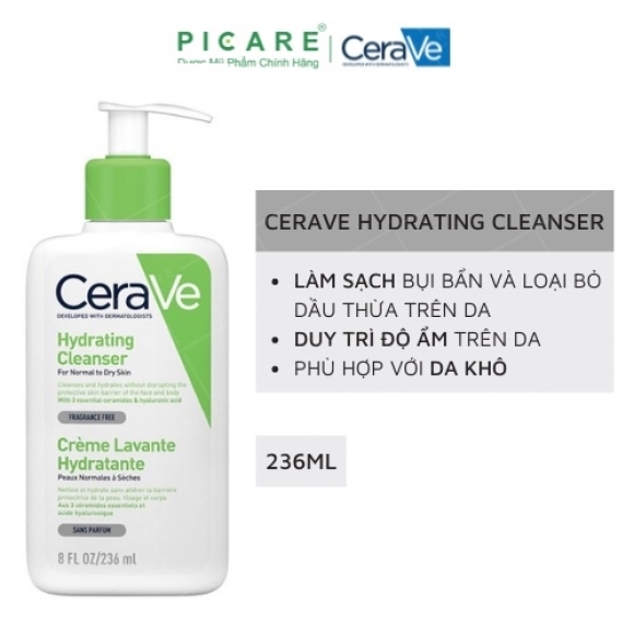 SỮA RỬA MẶT CERAVE DA KHÔ 236ML