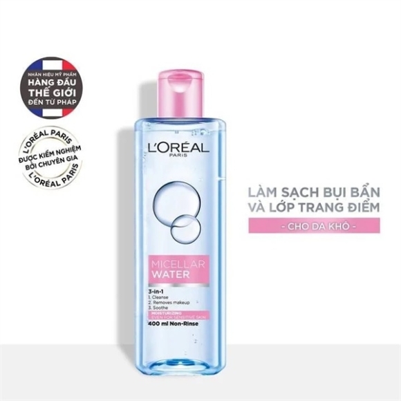 TẨY TRANG LOREAL HỒNG DA THƯỜNG KHÔ 400ML