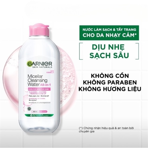 TẨY TRANG GARNIER HỒNG NHẠT 400ML