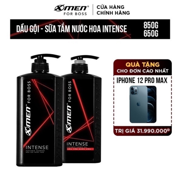 SỮA TẮM GỘI XMEN BOSS 650G + tặng dầu gội