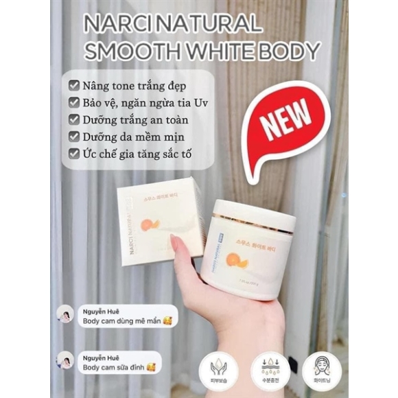 KEM BODY CAM SỮA NARCI 200G