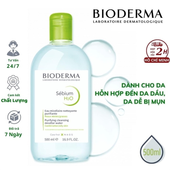 TẨY TRANG BIODERMA XANH 500ML