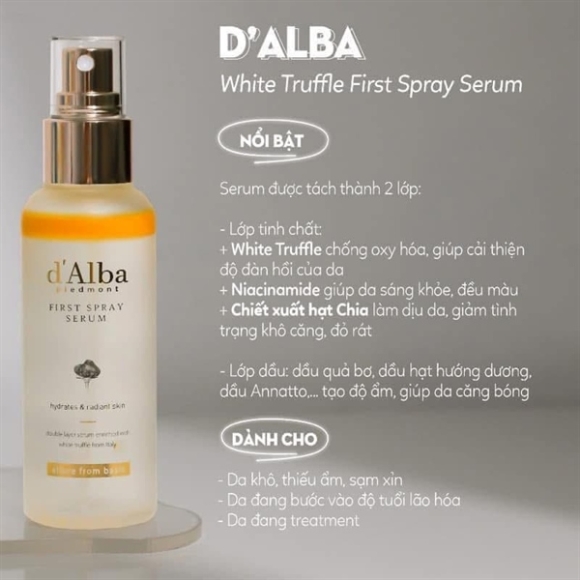 XỊT CĂN BÓNG D’ALBA 100ML