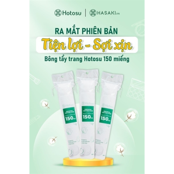 BÔNG TẨY TRANG HOTOSU CAO CẤP 150 MIẾNG
