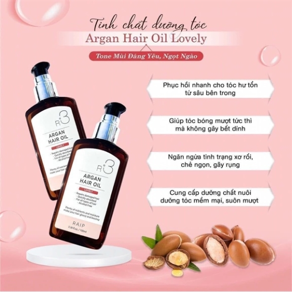 TINH DẦU ARGAN DƯỠNG TÓC R3 #HỒNG