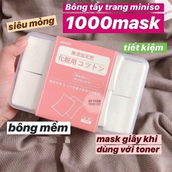 MINISO Bông Tẩy Trang 1000 Miếng